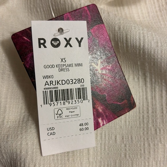 Roxy White Mini Dress - Picture 3 of 6